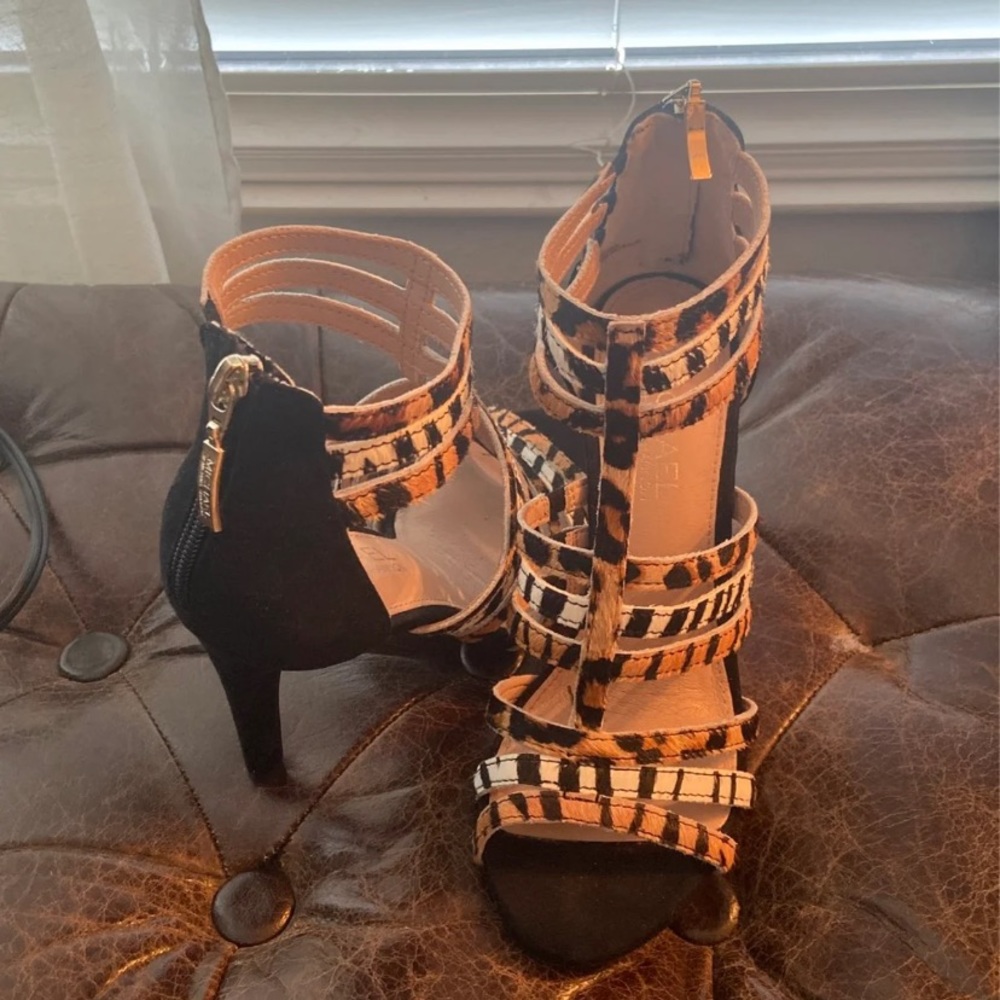Multi-animal print strappy heels - Picture 2 of 4